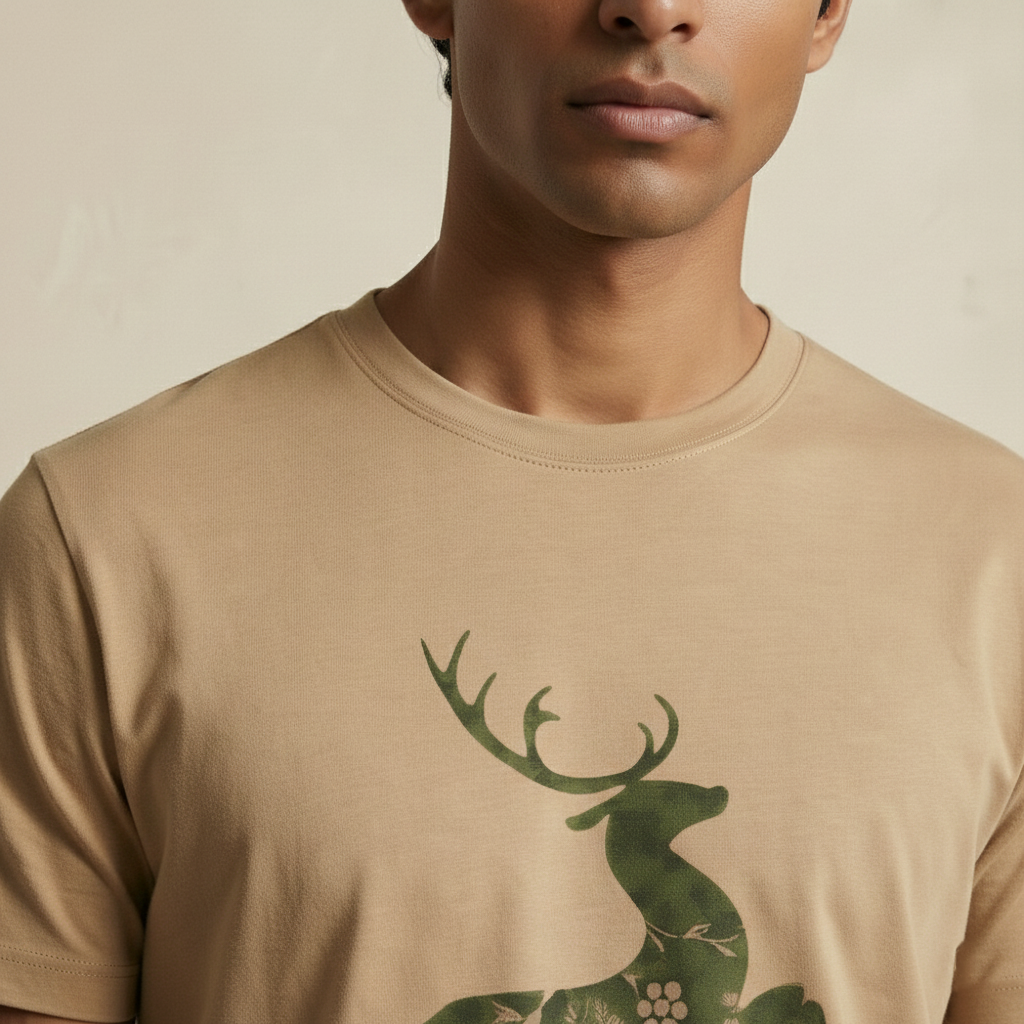 stag motif t-shirt